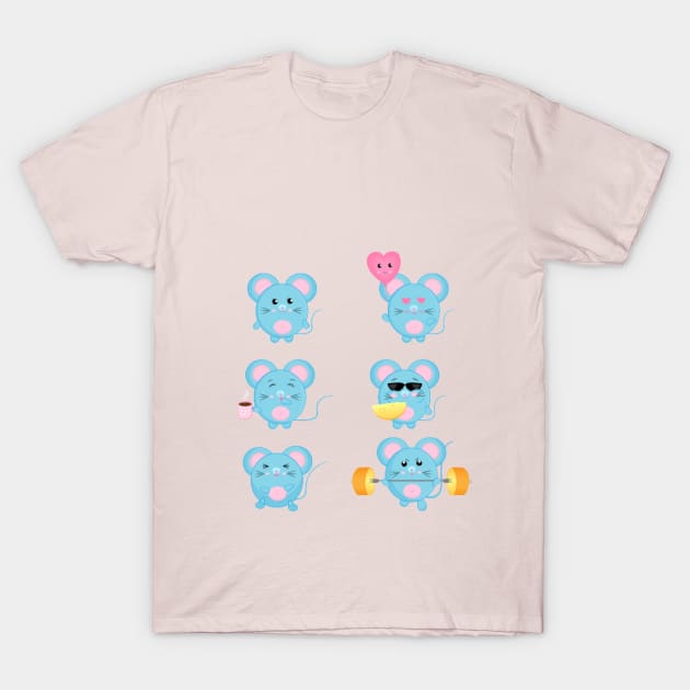 Daily routine for mouse T-Shirt by houdasagna